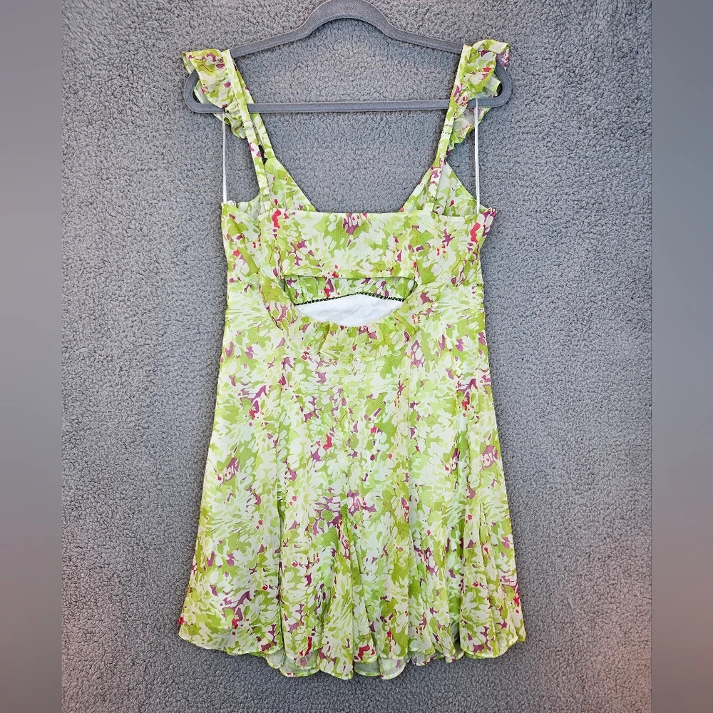 Likely Womens Gavina Green Pink White Mini Dress Sz 10 Date Night Summertime - Picture 8 of 12